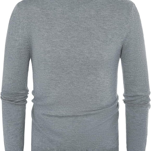 Mens Crewneck Dress Sweater Slim Fit Lightweight Wool Blend‎ Knitted Sweaters - Picture 1 of 5